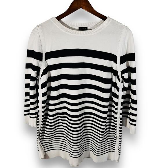 Talbots Women’s Sweater Stripe Pullover Cotton Blend Classic Fit Size 1X - Picture 2 of 8